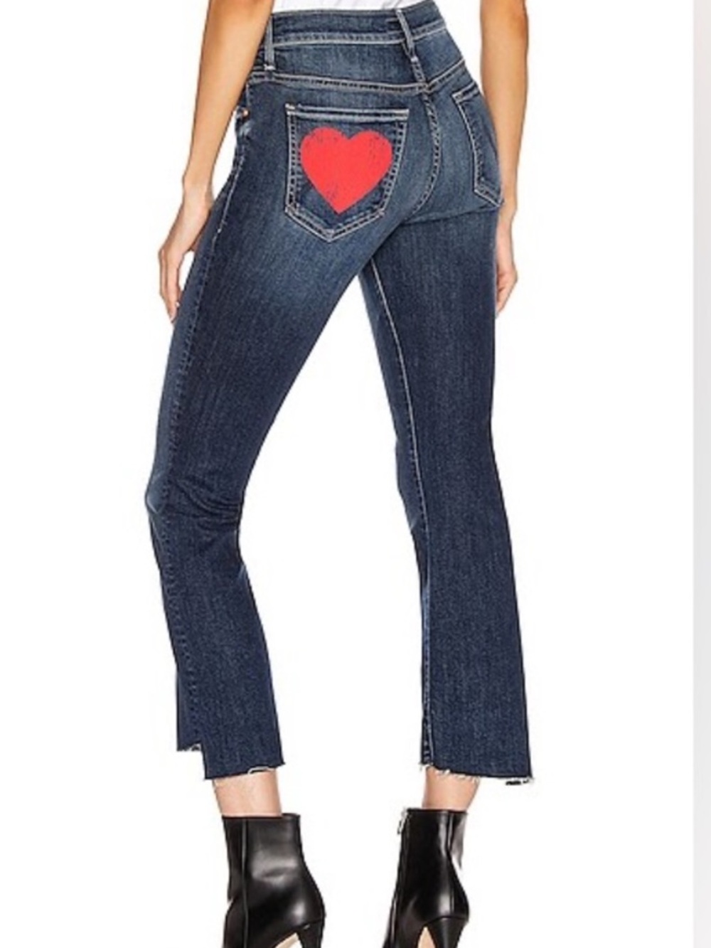 ❤️MOTHER DENIM•THE INSIDER CROP STEP FRAY~Love On The Edge❤️VVEUC $248 - Picture 3 of 10
